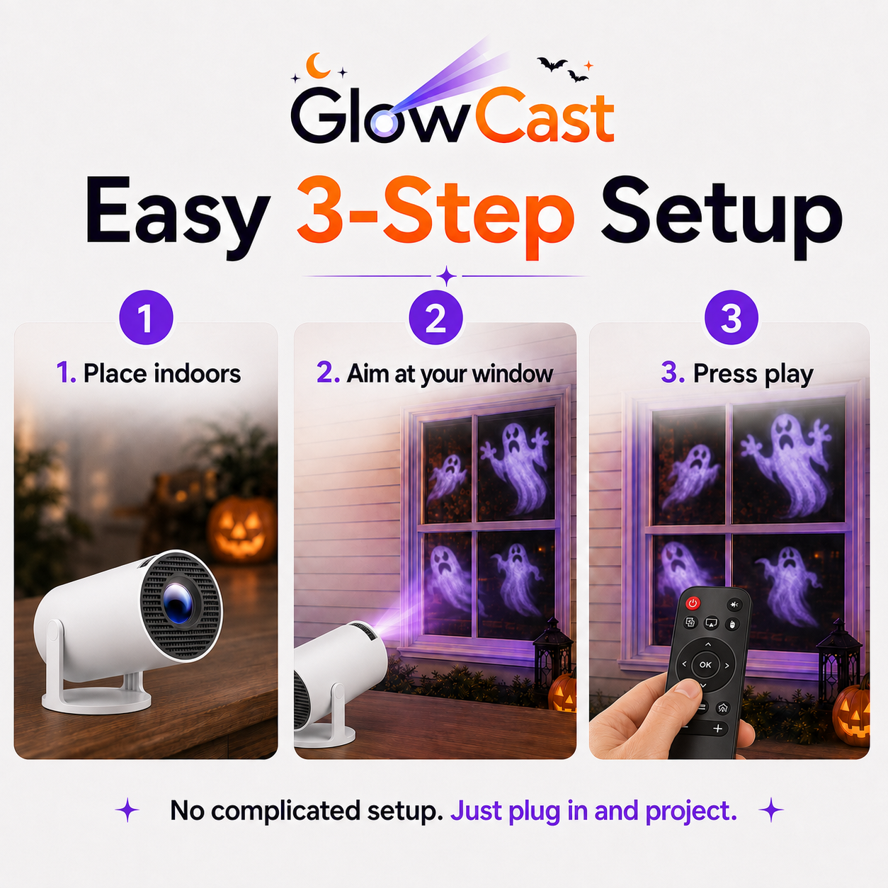 GlowCast™ Halloween Window Projector