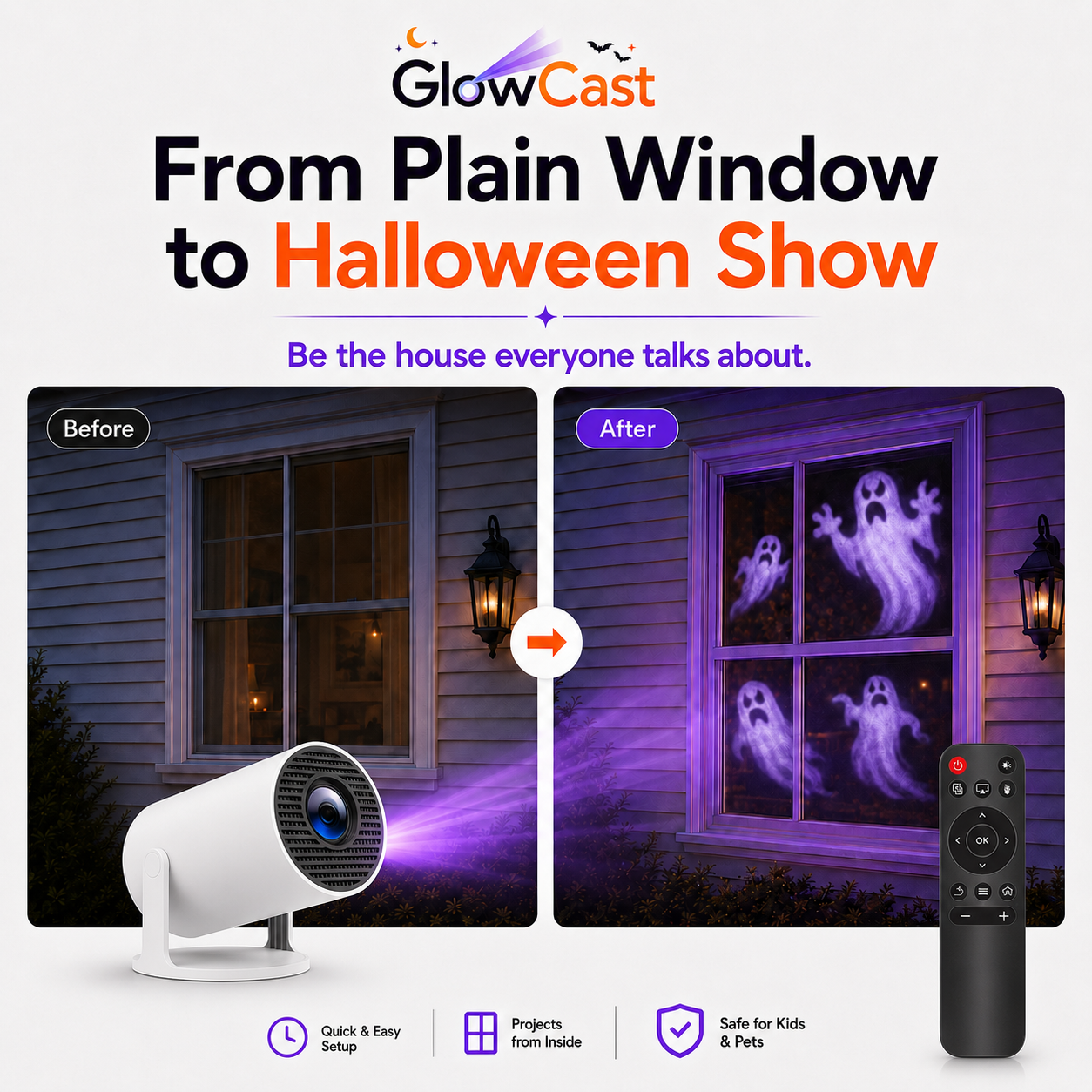 GlowCast™ Halloween Window Projector